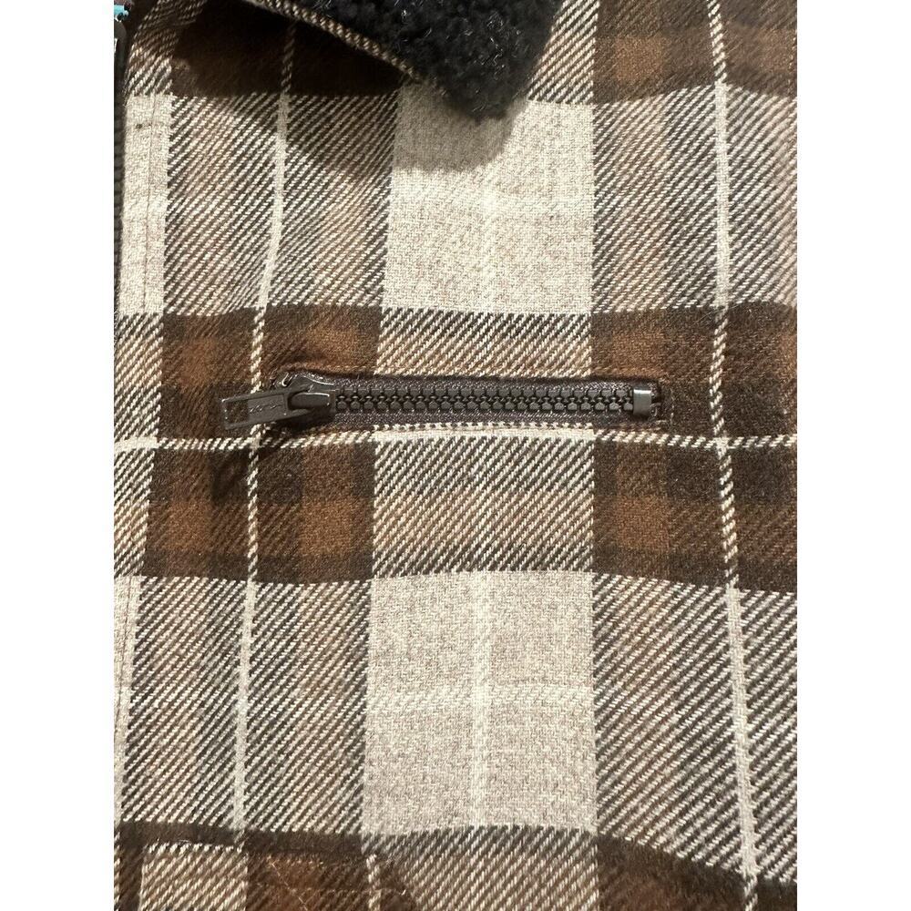 Esprit brown plaid zipper jacket size small - Picture 10 of 15